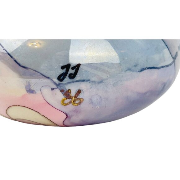 Frederick Frances Handpainted Abstract Porcelain Ornament Signed 1986 Retired - Picture 4 of 6